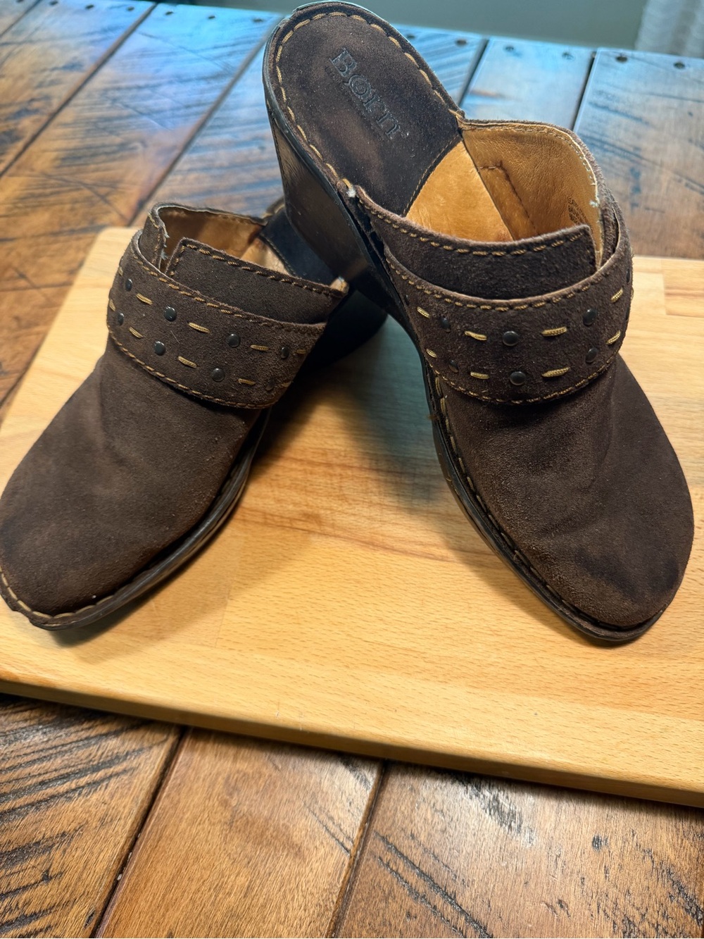 Born Brown Suede Women's Slip-On Clogs